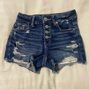 American eagle ripped jean shorts